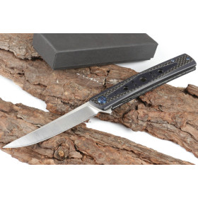 D2 Custom Blade Folding Portable EDC Outdoor Knife with Carbon Fiber Handle for Camping OEM Support UD405476
